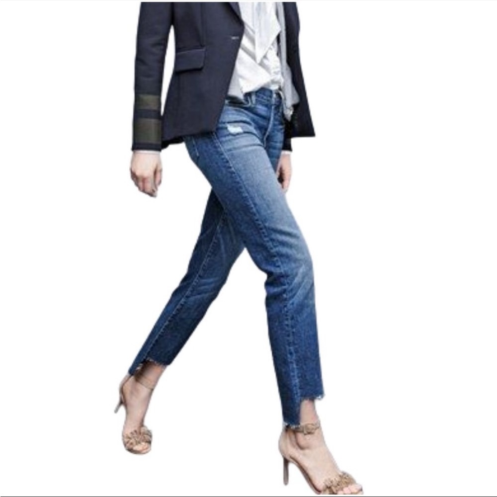 Frame Denim Le High Skinny Step Frayed Hem Jeans, Sz 28